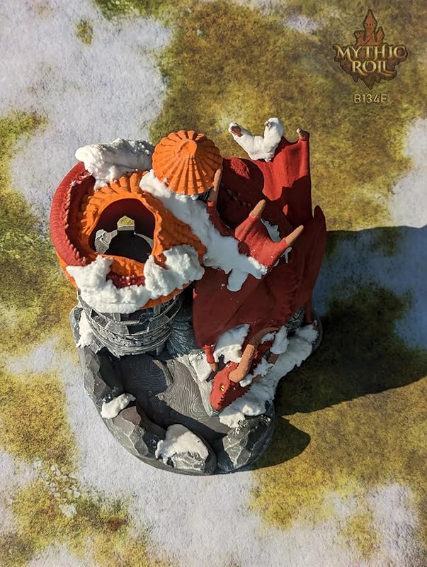 Dragon 3D Printed Dice Tower - Mythic Roll Collection - Unchained Games - Ascend to New Heights with your Rolls! (04.) Gray)