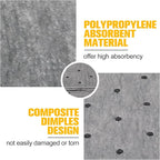 30PC Oil Absorbent Pads | 13"X10" Meltblown Polypropylene Mats, Hand-Tear Lines for Automotive & Workshop | Vacuum Eco-Packaging, Reusable Spill Control