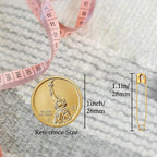 1000PCS Safety Pins, 1.1 inch Small Safety Pins, Rust-Resistant Nickel Plated Steel, Sharp Edge Safety Pin for Clothes, Sewing, 28mm Decorative Safety Pins Assorted (Gold)