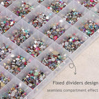 42 Grids Clear Large Plastic Organizer Box With Dividers, Bead Organizers And Storage Compartment Container For Nail Accessories/Jewelry/Craft/Screw/Small Parts/Diamond Painting Art Tools