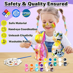 FUNZBO 2pcs Paint Your Own Cat Lamp - Halloweens Arts and Crafts Supplies Kitten Painting Kits for Kids Teens, DIY Night Light Toy for Toddlers Girls Boys Ages 3 4 5 6 7 8 9 10 11 12 13 Birthday Gifts