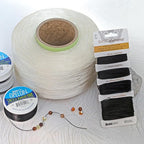 The Beadsmith Opelon Stretch Cord – Elastic Beading Fiber, Black, 0.7 mm Diameter, 5 Meters (16.4 ft) Spool
