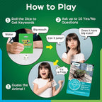 BenBen Guess Animal Card Games for Kids Family, 100 Cards, Educational Board Games for Travel, Classroom, Camping, Party, Car, Airplane, Road Trip Activities for Boys, Girls Ages 5+