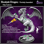 Wildspire Fantasy Monsters & Bookish Dragon for DND Miniatures Unpainted Bulk 28mm-32mm Dungeons & Dragons Minis Pathfinder Figures Fantasy Unpainted Tabletop RPG Miniature Starter Set for D&D