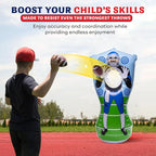Inflatable Football Target - Double-Sided Toss Training Game with Mini Footballs - Fun Kids Throwing Football Games for Indoors, Outdoors, Birthdays, Camping, Beach - 65 Inch