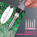 WORKPRO Soldering Iron Kit, 90W Soldering Gun with Digital Display, Iron Tips, 11-in-1 Adjustable Temperature Welding Kit for Electronic Repair, DIY Enthusiasts(110V US Plug,Pink)