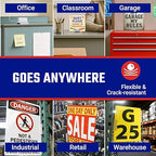 Master Magnetics Magnetic Sign Holder Pack - Magnetic Sign Holders for Door Frames, Metal Shelves, Whiteboards - Powerful Magnet - Retail EZ Grip Holder - 3" L x 1" W x 0.75" H - 25-Pack