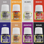 Pebeo Vitrea 160 Glass Paint - Transparent Colour Glossy and Brilliant - Made in France - DIY Craft Paint for Stained Glass and More - Set of 8 Colors Bundled Application Brushes