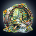 Wooden Puzzles for Adults, Fox Wooden Jigsaw Puzzle for Adults, 255 Piece Unique Animal Shape Wood Puzzles Adult, Birthday Party Gifts for Friends & Family Leisure Time Game Home Decor (L-13.4*12.8in)