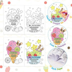 JAPBOR Ice Cream Coloring Books - 24PCS Mini Summer Religious Color Book Bulk for Kids Party Favors, Christian Jesus Small Colour Pages for Sunday School Class Drawing Painting Games Goodie Bag Filler