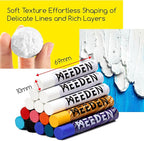 MEEDEN Soft White Oil Pastels: 6 Pcs Oil Pastels for Artists Beginners Adults - Smooth Oil Pastel Crayons for Art Supplies, Painting, Drawing, Blending, Layering, Shading