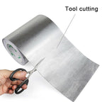 BOMEI PACK Adhesive Aluminum Foil Heat Shield Tape Barrier, Fiberglass Thermal Insulation Reflective Material High Temp Protection (7in*66ft)