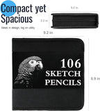 Cool Bank 106 Pack Art Supplies Sketching Kit with 3-Color Sketch Book, Coloring Book, Drawing Pencils with Graphite Colored Charcoal Watercolor & Metallic Pencils, Art Kit Gifts for Artist Adults Kid