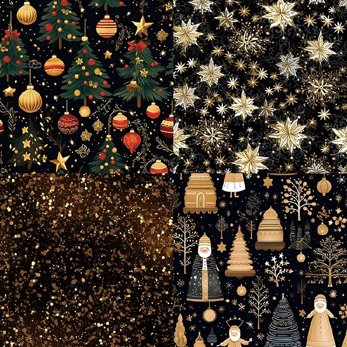 YASMEN 6"x6" Scrapbook Paper Pad - 24 Sheets of Patterned Cardstock for Card Making, Scrapbooking, Junk Journal, DIY Gift Cards - Single-Sided Decopodge Decorative Craft Paper
