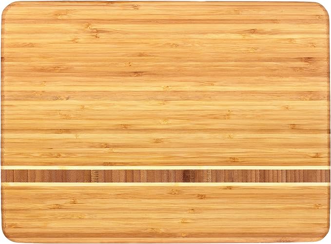 Totally Bamboo Martinique Bamboo Serving and Cutting Board, 15" x 11"