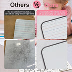Dry Erase Boards 6 Pack, Double Sided Magnetic Small Whiteboards with Lines for Kids, Students, Teacher & Classroom Pack, Including 52 Pcs Alphabet Letters for Preschool Spelling