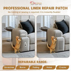 Fabric Repair Patches, Linen Self-Adhesive Fabric Repair Tape, Strong Sticky Linen Patch for Sofas, Tote Bags, Clothing, Car Seats, Furniture（Black, 3.5X79 inch）