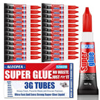 3 Gram (Pack of 24) Single Use Super Glue Liquid, Super Fast, Thin & Strong Adhesive Superglue, Cyanoacrylate Glue for Hard Plastics, DIY Craft, Ceramics, Leather, Metal Etc