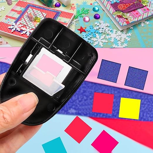 Square Punches for Paper Crafts 0.7 inch Square Hole Punch Squares Paper Punches for Crafting SquarePunch Cutter Squares Shape Hole Puncher for Scrapbooking Card Making DIY Project
