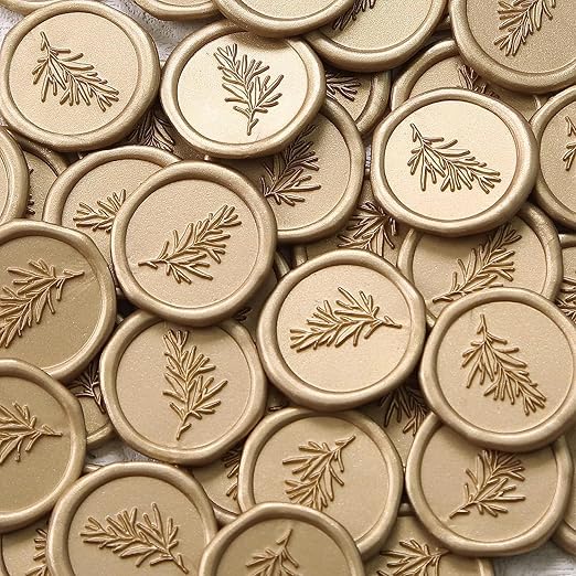 UNIQOOO Mini Glue Gun Sealing Wax Sticks for Wax Seal Stamp - Metallic Gold Prosecco, Great for Wedding Invitations, Christmas Cards, Snail Mails, Wine Packages, Christmas Gift Ideas, Pack of 16
