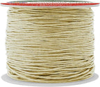 Mandala Crafts 1mm 109 Yards Beige Cotton Waxed Cord for Jewelry Making Bracelet Cord Waxed String - Beading String Thread Jewelry Cords for Necklaces String