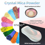 Crystal Red Mica Powder for Epoxy Resin，Natural Shimmer Mica Powder Used for Coloring Resin Artwork, car Spray Paint, Candles, soap, Lip Gloss, Nail Polish(50g/1.7oz)