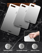 Katuchef Titanium Cutting Board for Kitchen, 100% Pure Titanium Cutting Board Food Grade,Non Toxic chopping board, Dishwasher safe, Easy to Clean Large Size, 16”x10”