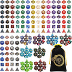 CiaraQ DND Dice Sets - 26 X 7 Polyhedral Dice (182pcs) with a Large Drawstring Bag Great for Dungeons and Dragons, Role Playing Table Game.