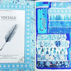 YUBBAEX 10 Rolls Four Seasons Washi Tape Set Blue Snowflake Masking Decorative Tapes (Winter)