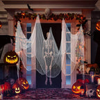 Boao Halloween Cheese Cloth 85 x 197 Inch White Cheesecloth Roll for Crafts Large Cotton Muslin Gauze Fabric for Halloween Outdoor & Indoor Spooky Decoration
