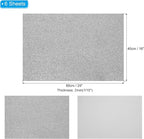 PATIKIL 2mm(1/10") Thick Non Adhesive Glitter Foam Sheet 16x24inch(40x60cm) Gray, EVA Shiny Foam Board for Craft, 6 Pcs