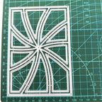 Mvchifay Cutting Dies for Card Making Metal Die-Cuts Scrapbooking Tool Hollow Frame DIY Craft Punch Template Embossing for Paper Album Decor (Whirl Frame-14x10cm)