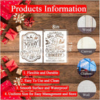 10 Pieces Christmas Stencils Reusable, 8 X 11 Inch Holiday Farm Fresh Christmas Tree Stencils for Painting on Wood Sign Windown DIY Crafts Fabric Canvas Winter Decor (10pcs A4 chrismtas-Old)