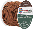 Mandala Crafts 0.5mm 109 Yards Russet Brown Cotton Waxed Cord for Jewelry Making Bracelet Cord Waxed String - Beading String Thread Jewelry Cords for Necklaces String