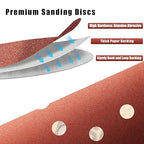 600 Grit 5 Inch Sanding Discs Hook and Loop Sandpaper, 150 PCS 8 Hole Adhesive Extra Fine Sand Paper for Random Orbital Sander
