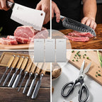 3 PCS Diamond Sharpening Stone Diamond Knife Sharpener Plate Honing Whetstone for Knives Chisel (240#+600#+1200#)