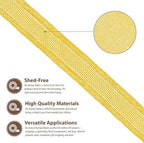 Mandala Crafts Yellow Burlap Ribbon 1 Inch Wide Jute Ribbons for Crafts - 20 Yds Roll Rustic Burlap Wrap Trim Ribbons for Wreaths Bows Wedding Party Decoration