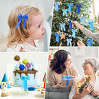 1-1/2 Inch Blue Satin Ribbons for Crafts, 6 Rolls Single-Faced Blue Assorted Ribbons for Gift Wrapping Flower Bouquet Wedding Invitations Bridal Shower Hair Bows Garland Party Decor