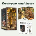 CUTEBEE Book Nook Kit, DIY Booknook Miniature House Tiny House 3D Wooden Puzzle Dollhouse Kit for Adults and Teens, Bookshelf Insert Decor, DIY Craft Gift Model Build