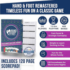 Hand & Foot Remastered 8 Player Edition + Bonus 120-Page Scorepad – Card Game for Adults & Families