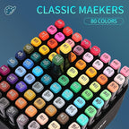 Alcohol Markers, 120 Colors Dual Tip Permanent Art Markers for Drawing,for Kids Adult Coloring, Alcohol, Based Ink Ideal for Book Painting and Card Making
