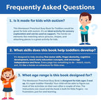 Montessori Preschool Busy Book for Toddlers Ages 3 and Up - Preassembled - Preschool Learning Activities Homeschool Montessori Toys - 3 Year Old Boy Gift - 3 Year Old Girl Christmas Birthday Gift