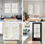 DKTIE Geometric Art Stained Glass Window Film Bathroom Window Privacy Film Frosted Glass Static Clings Non Adhesive with Installation Tools, Modern Home Improvement Style (S119, 17.7'' x 78.7'')