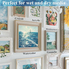 Watercolor Paper Pad, Watercolor Pad 9x12”, 300 GSM/ 140 lb Water Color Paper, 16 Sheets Cold Press - Painting, Drawing & Art Supplies for Adults & Kids, Watercolor Sketchbook for Wet & Dry Media.