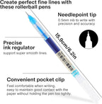 RIANCY Liquid Ink Rollerball Gel Pens, 0.5mm Extra Fine Point Tip, 12ct Assorted Colors, Smooth Writing No Smear No Bleed, Vibrant for Journaling, Drawing, Sketching, School Notes & Art Supplies
