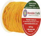 Mandala Crafts 1mm 109 Yards Mustard Yellow Cotton Waxed Cord for Jewelry Making Bracelet Cord Waxed String - Beading String Thread Jewelry Cords for Necklaces String