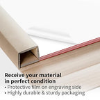Trotec TroLase | 12"x24"x1/16", 4 Pcs | White/Red | 2 Ply | Modified Acrylic | Laser Engraving Double Color Plastic Sheet | Engraving Blanks for Laser, Saw, Guillotine | Made in USA