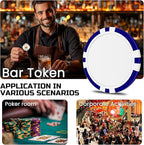 50 Custom Poker Chips, Personalized with Your own Logo, Photo or Text - 11.5g Casino Chips for Poker Gram, Tournaments, Business Card, Token