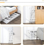 47 inch Folding Desk No Assembly Required, Writing Gaming Computer Camping Table, Home Office Desk, White Marble