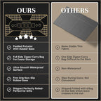 Poker Table Top - Foldable 70" x 35" Texas Hold'em Poker Mat with Non-Slip Backing and Zipper Carrying Bag - Waterproof and Portable Casino Table Topper Card Mat for Home Game Nights Up to 10 Players
